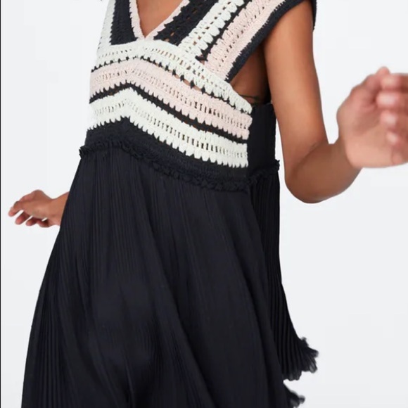 Zara Crochet Trim Black Dress - Picture 12 of 12